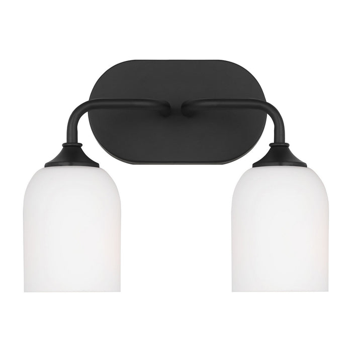 Myhouse Lighting Generation Lighting - GLV1022EN3/MBK - Two Light Vanity - Emile - Midnight Black