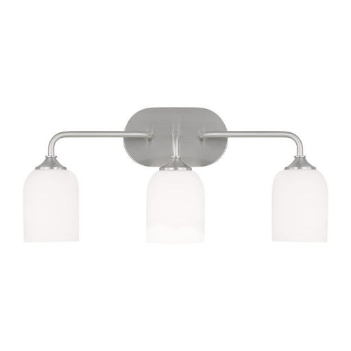 Myhouse Lighting Generation Lighting - GLV1023EN3/BS - Three Light Vanity - Emile - Brushed Steel