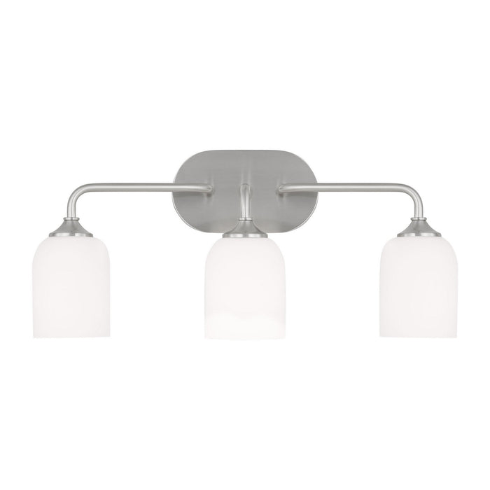 Myhouse Lighting Generation Lighting - GLV1023EN3/BS - Three Light Vanity - Emile - Brushed Steel
