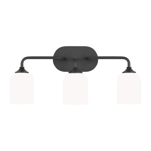 Myhouse Lighting Generation Lighting - GLV1023EN3/MBK - Three Light Vanity - Emile - Midnight Black