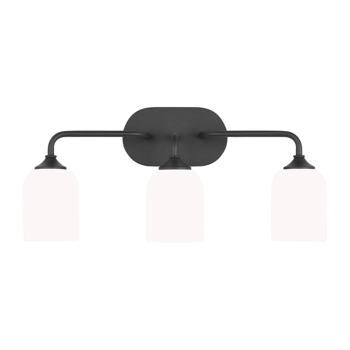 Myhouse Lighting Generation Lighting - GLV1023EN3/MBK - Three Light Vanity - Emile - Midnight Black