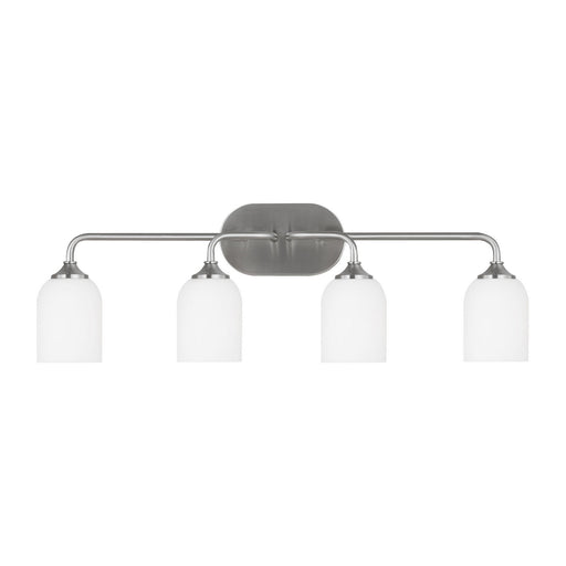 Myhouse Lighting Generation Lighting - GLV1024EN3/BS - Four Light Vanity - Emile - Brushed Steel