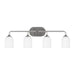 Myhouse Lighting Generation Lighting - GLV1024EN3/BS - Four Light Vanity - Emile - Brushed Steel