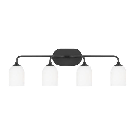 Myhouse Lighting Generation Lighting - GLV1024EN3/MBK - Four Light Vanity - Emile - Midnight Black