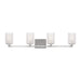 Myhouse Lighting Generation Lighting - GLV1034EN/BS - Four Light Wall / Bath - Parker - Brushed Steel
