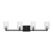 Myhouse Lighting Generation Lighting - GLV1034EN/MBK - Four Light Wall / Bath - Parker - Midnight Black