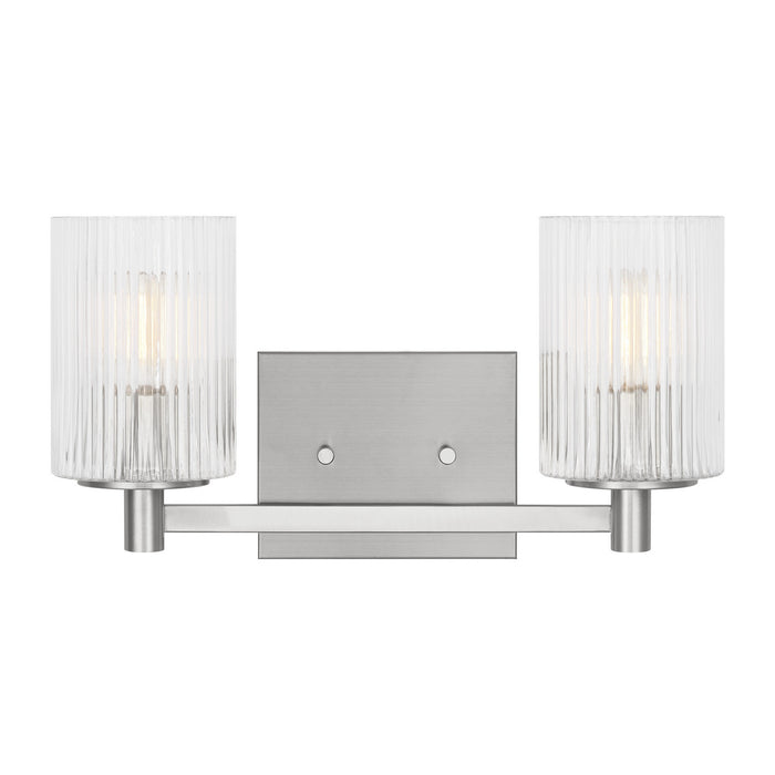 Myhouse Lighting Generation Lighting - GLV1042EN/BS - Two Light Wall / Bath - Lando - Brushed Steel