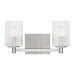 Myhouse Lighting Generation Lighting - GLV1042EN/BS - Two Light Wall / Bath - Lando - Brushed Steel
