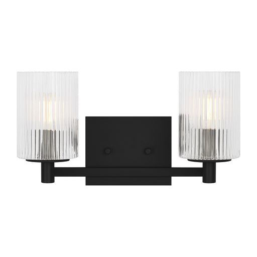 Myhouse Lighting Generation Lighting - GLV1042EN/MBK - Two Light Wall / Bath - Lando - Midnight Black