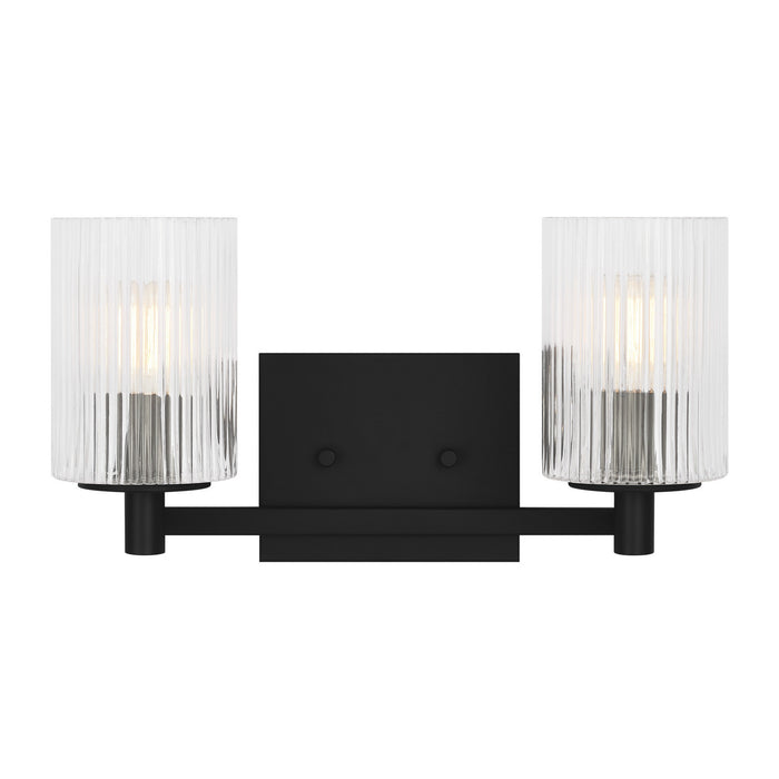 Myhouse Lighting Generation Lighting - GLV1042EN/MBK - Two Light Wall / Bath - Lando - Midnight Black
