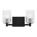 Myhouse Lighting Generation Lighting - GLV1042EN/MBK - Two Light Wall / Bath - Lando - Midnight Black