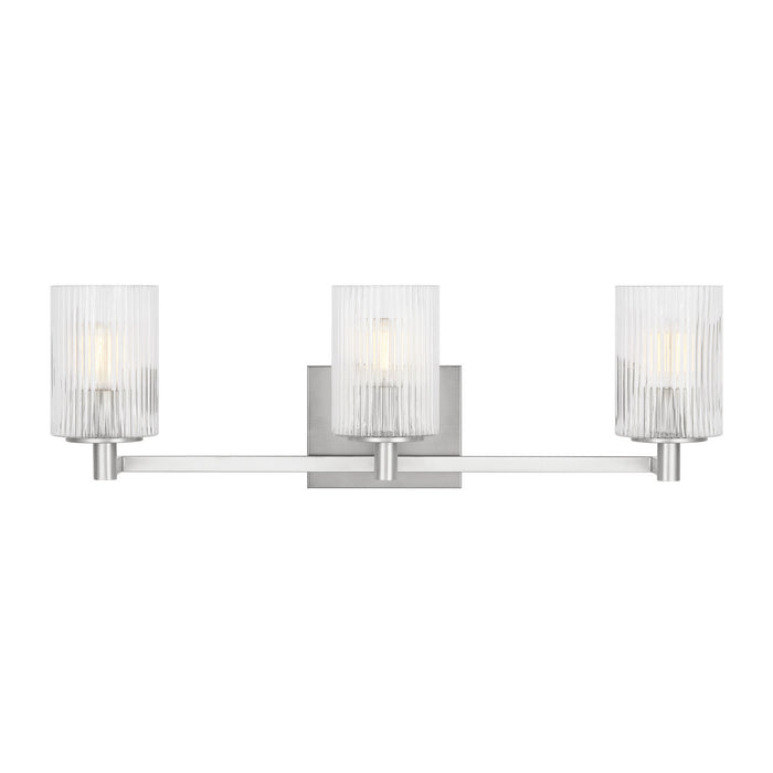 Myhouse Lighting Generation Lighting - GLV1043EN/BS - Three Light Wall / Bath - Lando - Brushed Steel