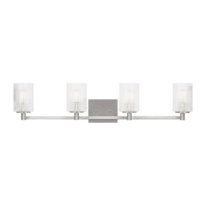 Myhouse Lighting Generation Lighting - GLV1044EN/BS - Four Light Wall / Bath - Lando - Brushed Steel