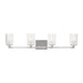 Myhouse Lighting Generation Lighting - GLV1044EN/BS - Four Light Wall / Bath - Lando - Brushed Steel