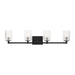 Myhouse Lighting Generation Lighting - GLV1044EN/MBK - Four Light Wall / Bath - Lando - Midnight Black