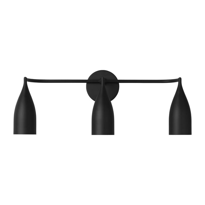 Myhouse Lighting Generation Lighting - GLV1083MBK - Three Light Vanity - Maya - Midnight Black