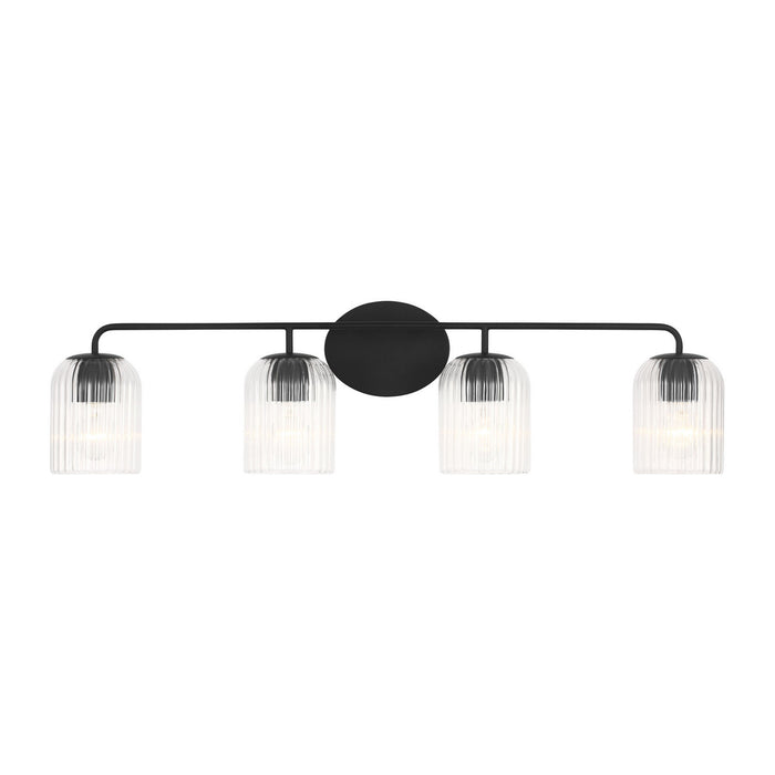 Myhouse Lighting Generation Lighting - GLV1134MBK - Four Light Vanity - Eisele - Midnight Black