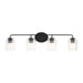 Myhouse Lighting Generation Lighting - GLV1134MBK - Four Light Vanity - Eisele - Midnight Black