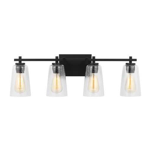 Myhouse Lighting Visual Comfort Studio - VS24304MBK - Four Light Vanity - Mercer - Midnight Black