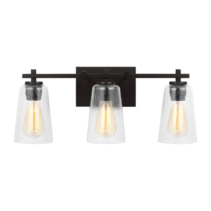 Myhouse Lighting Visual Comfort Studio - VS24303MBK - Three Light Vanity - Mercer - Midnight Black