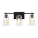 Myhouse Lighting Visual Comfort Studio - VS24303MBK - Three Light Vanity - Mercer - Midnight Black