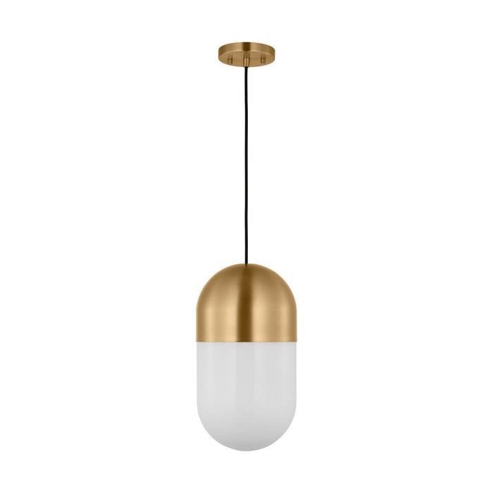 Myhouse Lighting Visual Comfort Studio - DJP1141SB - One Light Pendant - Foster - Satin Brass