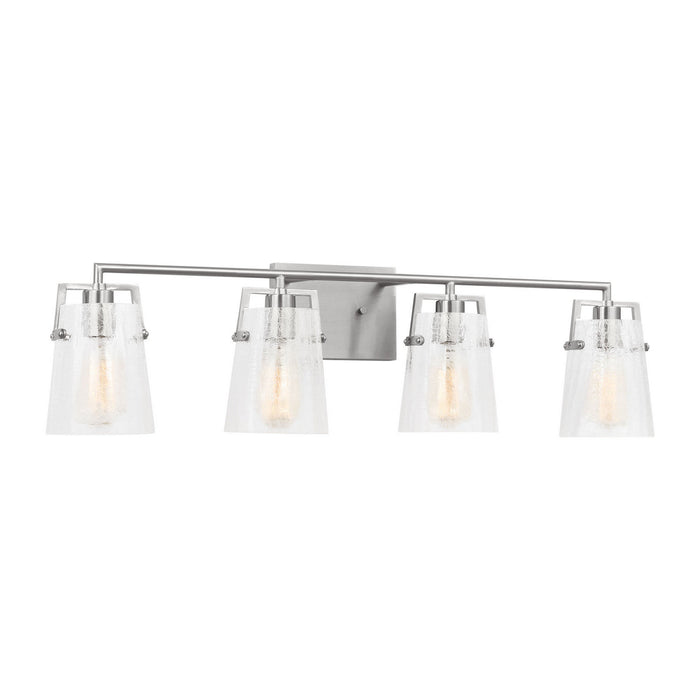 Myhouse Lighting Visual Comfort Studio - DJV1034BSCKG - Four Light Vanity - Crofton - Brushed Nickel
