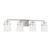 Myhouse Lighting Visual Comfort Studio - DJV1034BSCKG - Four Light Vanity - Crofton - Brushed Nickel