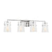 Myhouse Lighting Visual Comfort Studio - DJV1034CHCKG - Four Light Vanity - Crofton - Chrome