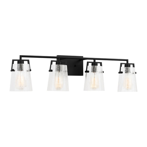 Myhouse Lighting Visual Comfort Studio - DJV1034MBKCKG - Four Light Vanity - Crofton - Midnight Black