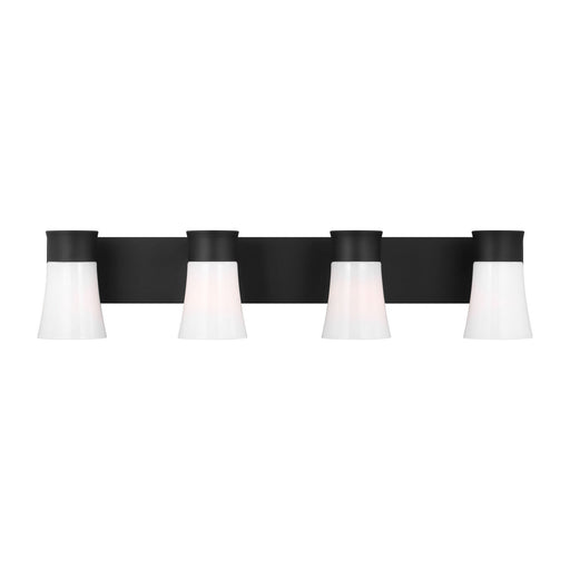 Myhouse Lighting Visual Comfort Studio - DJV1084MBK - Four Light Vanity - Roy - Midnight Black