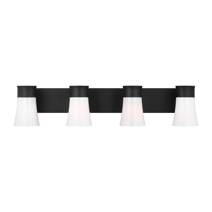 Myhouse Lighting Visual Comfort Studio - DJV1084MBK - Four Light Vanity - Roy - Midnight Black