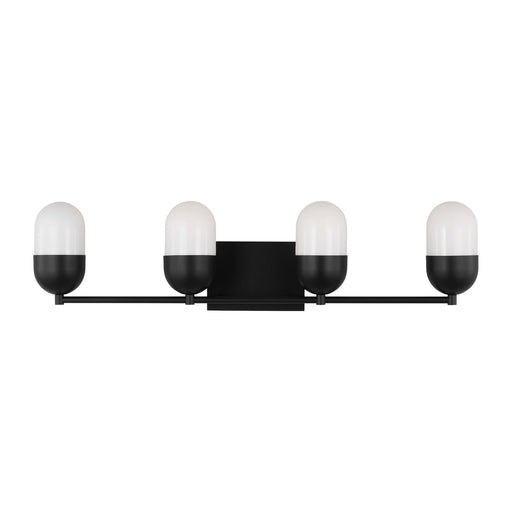Myhouse Lighting Visual Comfort Studio - DJV1094MBK - Four Light Vanity - Foster - Midnight Black