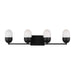 Myhouse Lighting Visual Comfort Studio - DJV1094MBK - Four Light Vanity - Foster - Midnight Black
