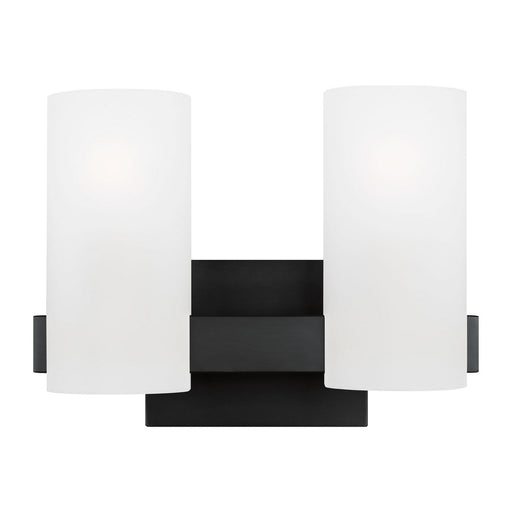 Myhouse Lighting Visual Comfort Studio - DJV1102MBK - Two Light Vanity - Rhode - Midnight Black