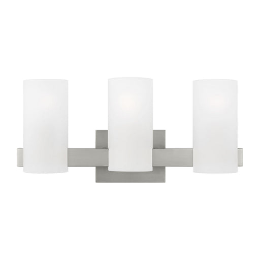 Myhouse Lighting Visual Comfort Studio - DJV1103BS - Three Light Vanity - Rhode - Brushed Steel