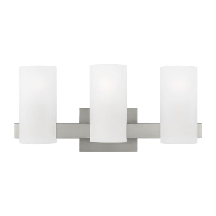 Myhouse Lighting Visual Comfort Studio - DJV1103BS - Three Light Vanity - Rhode - Brushed Steel