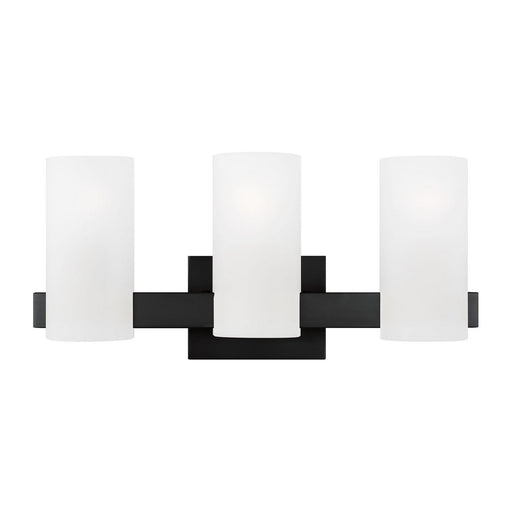 Myhouse Lighting Visual Comfort Studio - DJV1103MBK - Three Light Vanity - Rhode - Midnight Black