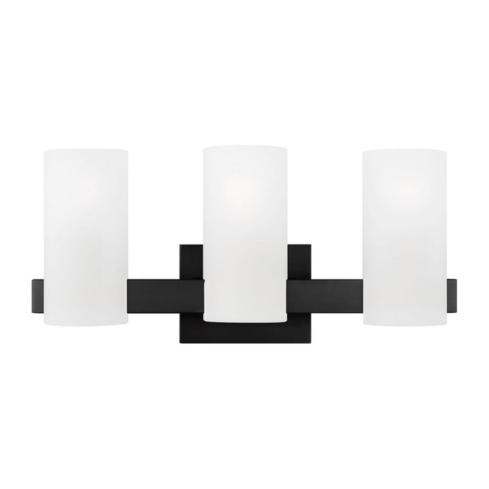 Myhouse Lighting Visual Comfort Studio - DJV1103MBK - Three Light Vanity - Rhode - Midnight Black