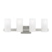 Myhouse Lighting Visual Comfort Studio - DJV1104BS - Four Light Vanity - Rhode - Brushed Steel
