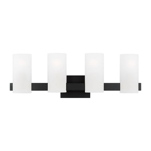 Myhouse Lighting Visual Comfort Studio - DJV1104MBK - Four Light Vanity - Rhode - Midnight Black