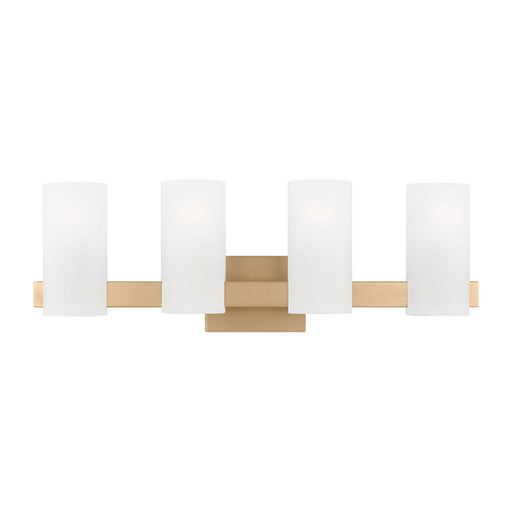 Myhouse Lighting Visual Comfort Studio - DJV1104SB - Four Light Vanity - Rhode - Satin Brass