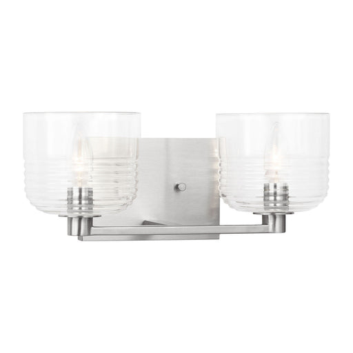 Myhouse Lighting Visual Comfort Studio - DJV1112BS - Two Light Vanity - Lochdale - Brushed Nickel