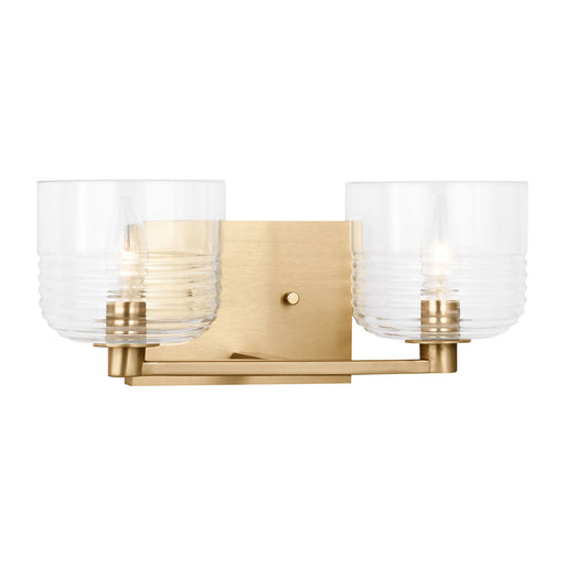 Myhouse Lighting Visual Comfort Studio - DJV1112SB - Two Light Vanity - Lochdale - Satin Brass