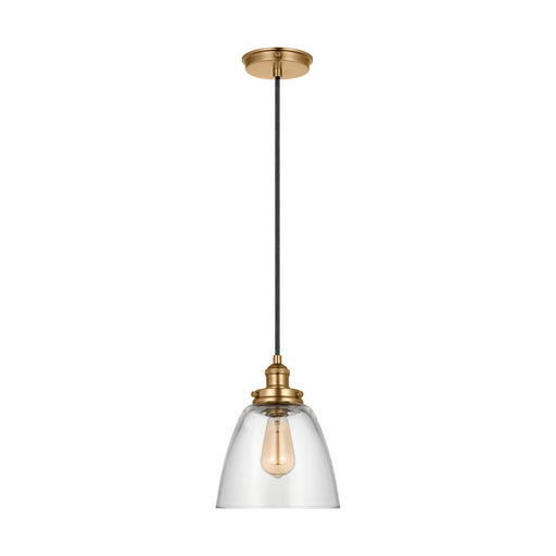Myhouse Lighting Visual Comfort Studio - P1349SB - One Light Pendant - Baskin - Satin Brass