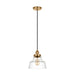 Myhouse Lighting Visual Comfort Studio - P1348SB - One Light Pendant - Baskin - Satin Brass