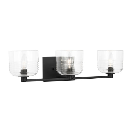 Myhouse Lighting Visual Comfort Studio - DJV1113MBK - Three Light Vanity - Lochdale - Midnight Black
