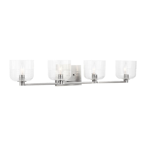 Myhouse Lighting Visual Comfort Studio - DJV1114BS - Four Light Vanity - Lochdale - Brushed Nickel