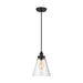 Myhouse Lighting Visual Comfort Studio - P1347MBK - One Light Pendant - Baskin - Midnight Black