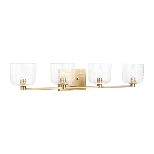 Myhouse Lighting Visual Comfort Studio - DJV1114SB - Four Light Vanity - Lochdale - Satin Brass